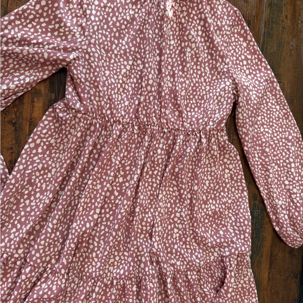 SHEIN Pink and White Spotted Blouse
